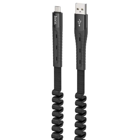 USB Кабель HOCO U78 USB - MicroUSB (1.2М) чорний