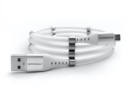 USB кабель магнитный Supercalla Micro 1m белый