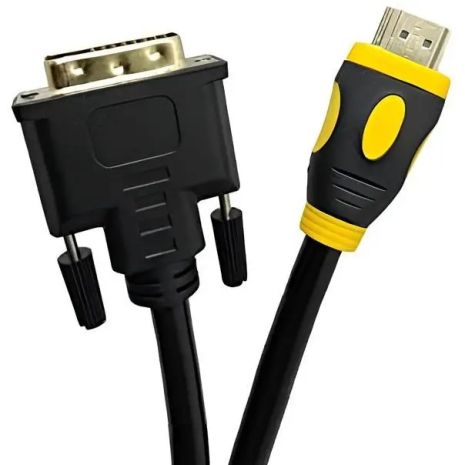 Мультимедійний кабель HDMI to DVI/DVI to HDMI 2.0V OD8.0 4K 3840p 3m black