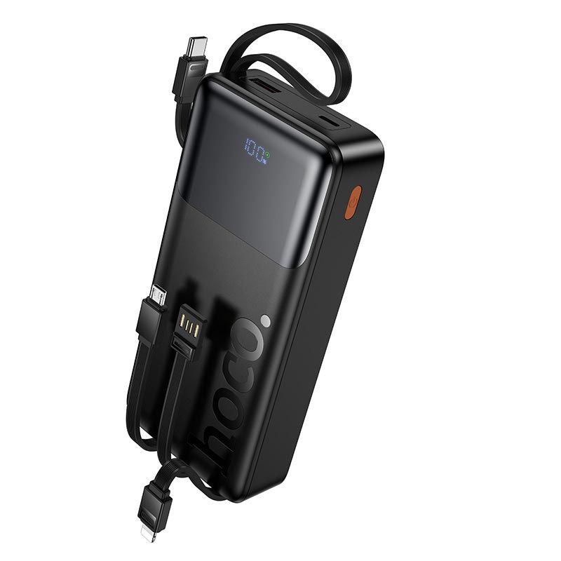 Повербанк HOCO Founder PD fully compatible power bank with four cables 20000mAh J156A |1USB/1Type-C, 22.5W/3A, PD/QC| black Повербанк HOCO Founder PD fully compatible power bank with four cables 20000mAh J156A |1USB/1Type-C, 22.5W/3A, PD/QC| black