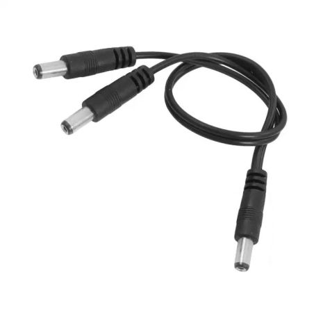 Кабель-раздвоитель DC Male на 2xDC Male 5.5x2.1mm 30cm / 0.3m Black (делитель, сплиттер)