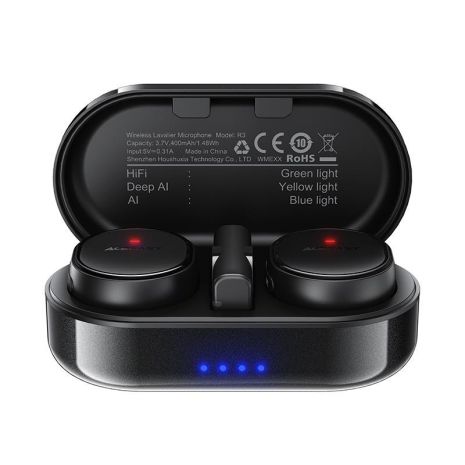 Беспроводной микрофон ACEFAST lavalier R3 |8/24h, AI Noice reduction, 80m, USB-C| черный