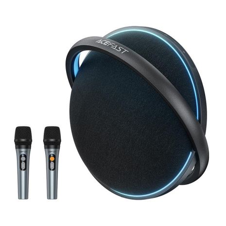 Акустика-караоке ACEFAST K5 Max портативний бездротовий speaker ipx4 |BT5.4, USB/AUX/TF, TWS, 220/350W, EQ, 9h| black