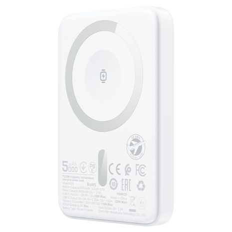 Повербанк ACEFAST M25-5000 PD20W magnetic fast wireless charging power bank White