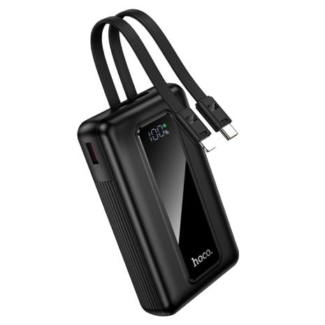 Повербанк HOCO J162A Full power 22.5W+PD20W fully compatible power bank with two cables(20000mAh) Black Повербанк HOCO J162A Full power 22.5W+PD20W fully compatible power bank with two cables(20000mAh) Black