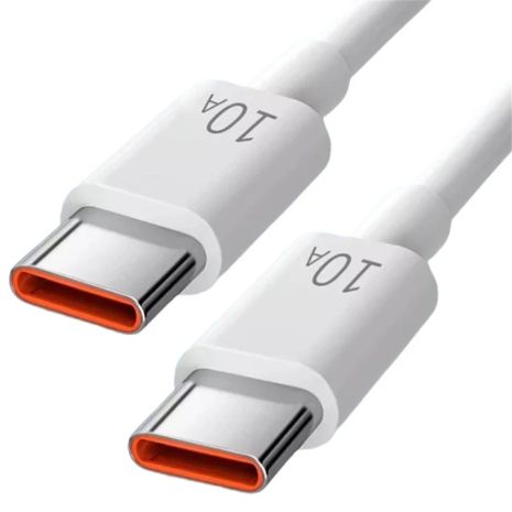 Кабель Type-C to Type-C 120w 10A 0.25m WHITE
