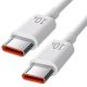 Кабель Type-C to Type-C 120w 10A 0.25m WHITE