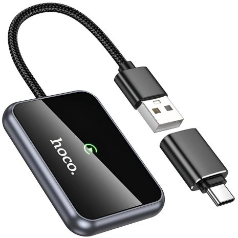 Автомобильный Carplay Hoco HU1 Черно-Серый