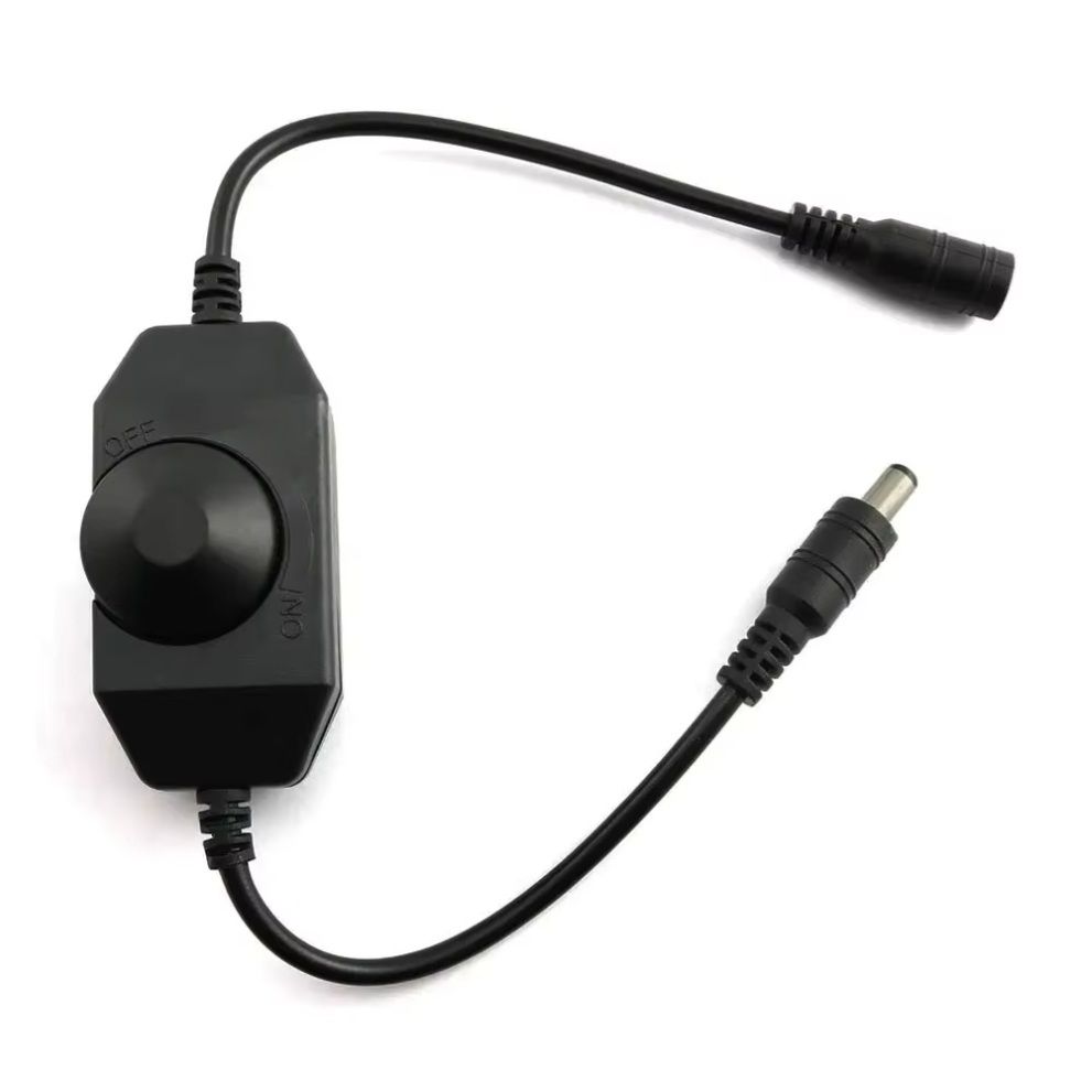 Диммер DC F to M (FM) 5.5- 2.1mm 12-24V 2A, с выключателем (On/Off) и регулировкой яркости, Black Диммер DC F to M (FM) 5.5- 2.1mm 12-24V 2A, с выключателем (On/Off) и регулировкой яркости, Black