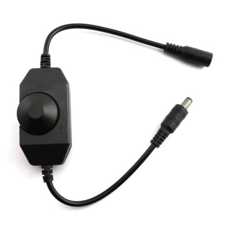 Диммер DC F to M (FM) 5.5- 2.1mm 12-24V 2A, с выключателем (On/Off) и регулировкой яркости, Black Диммер DC F to M (FM) 5.5- 2.1mm 12-24V 2A, с выключателем (On/Off) и регулировкой яркости, Black