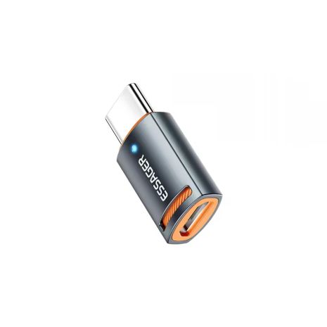 Адаптер Essager Type-C Male to MicroUSB Female, 3A 480 Mbps OTG Grey