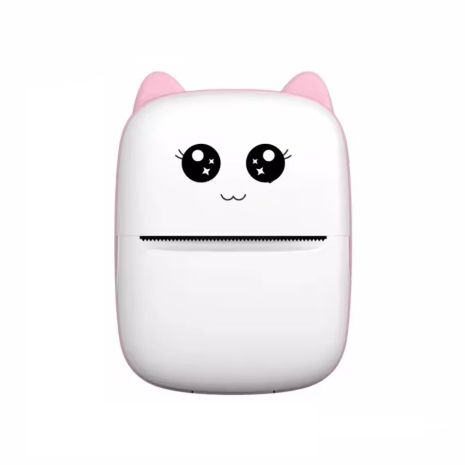 Мини-термопринтер Mini CAT BT универсальный (100x77mm) фотопленка 50mm 1200mAh Type-C Android/iOS Pink Мини-термопринтер Mini CAT BT универсальный (100x77mm) фотопленка 50mm 1200mAh Type-C Android/iOS Pink