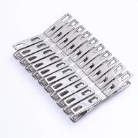 Прищіпки універсальні 10*45мм із нержавіючої сталі плоский затискач набір 20шт Silver