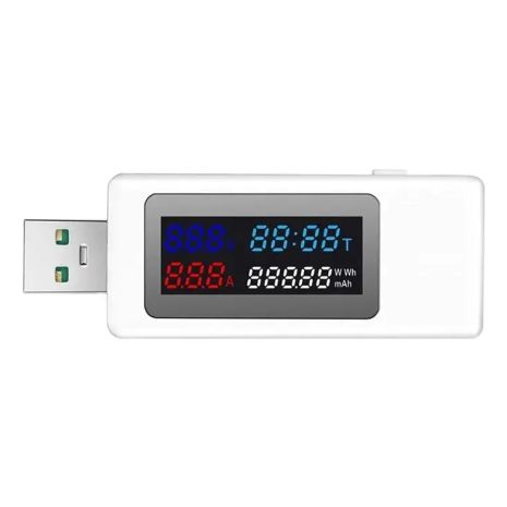 USB тестер тока напряжения емкости KEWEISI KWS-V30 QC3.0 / 4-30V / 195W / 6.5A White