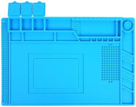 Антистатичний термостійкий килимок Kaisi S-160 для ремонту техніки/паяння 300x450 мм Blue