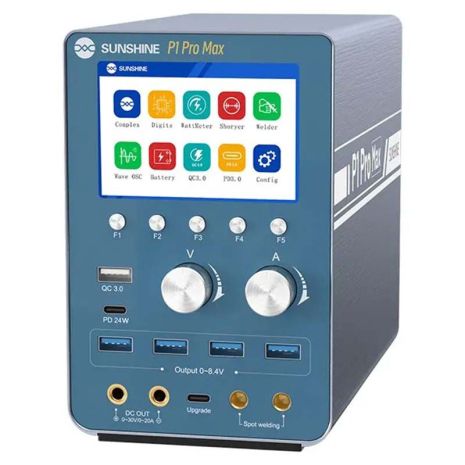 Блок питания Sunshine P1 Pro Max интеллектуальный, точечная сварка АКБ, мониторинг, QC3.0, 30В, 20А