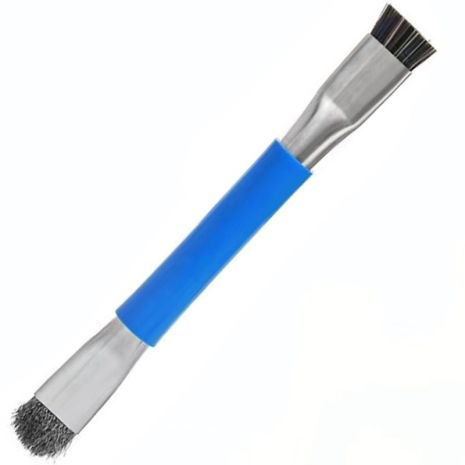 Щітка двостороння TELIJIA BS-02 / антистатична / металева / для ремонту плат