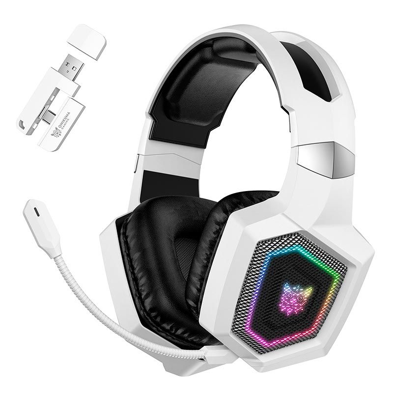 Наушники Onikuma Wireless Gaming Headset Headworn GT806 |BT5.4/2.4G, Type-C, 10-100H, RGB| white Наушники Onikuma Wireless Gaming Headset Headworn GT806 |BT5.4/2.4G, Type-C, 10-100H, RGB| white