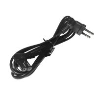 Кабель питания 220V 150cm Black EU C7 to 2pin (16mm) угловые коннекторы (90 градусов) European IEC Figure 8 AC Power Cable For XBOX PS4 та ін.