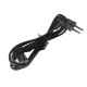 Кабель живлення 220V 150cm Black EU C7 to 2pin (16mm) кутові конектори (90 градусів) European IEC Figure 8