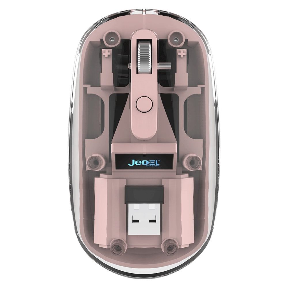 Беспроводная мышь Jedel WD131P transparent-pink Беспроводная мышь Jedel WD131P transparent-pink