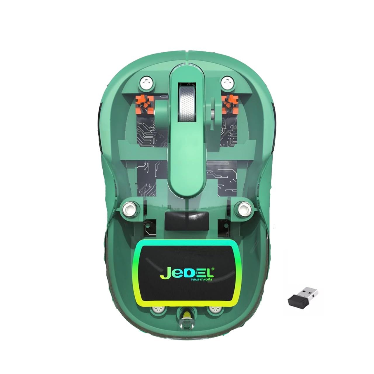 Беспроводная мышь Jedel WD141 transparent-green Беспроводная мышь Jedel WD141 transparent-green