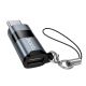 Адаптер переходник Hoco UA44A Type-C to Type-C metal gray Адаптер переходник Hoco UA44A Type-C to Type-C metal gray