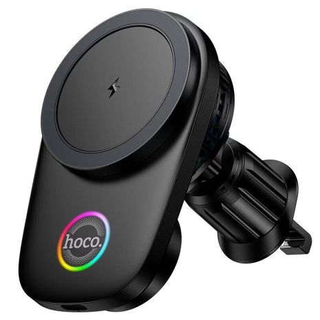 Автодержатель Hoco HW36 магнитный с беспроводной зарядкой 15W black Автодержатель Hoco HW36 магнитный с беспроводной зарядкой 15W black