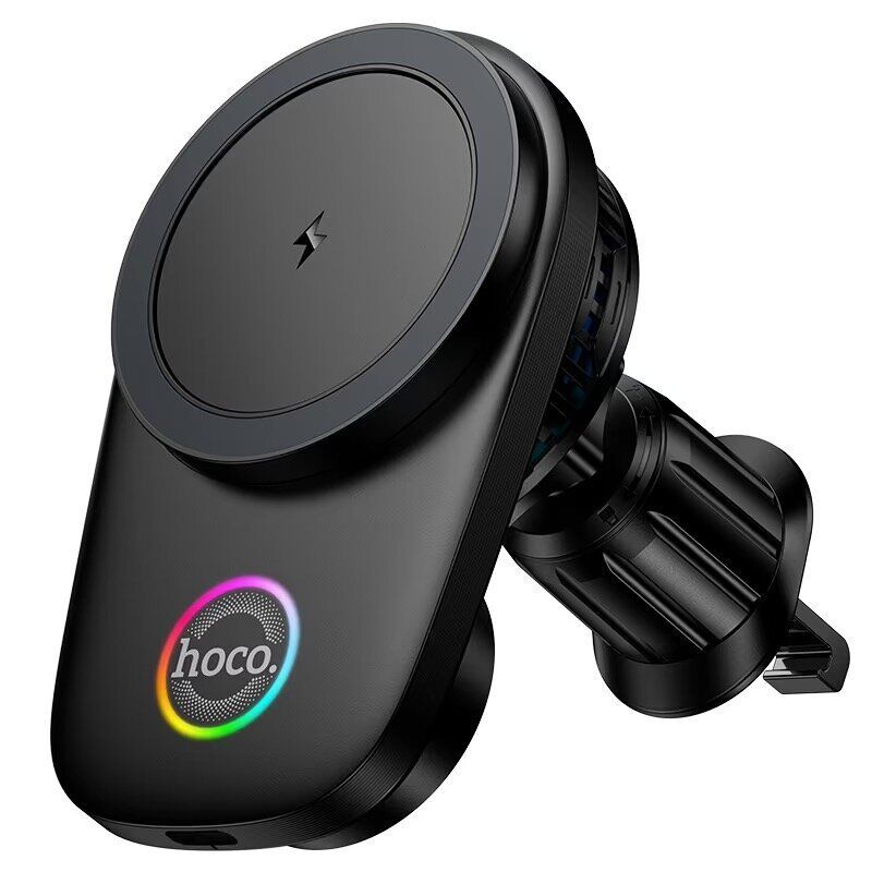 Автодержатель Hoco HW36 магнитный с беспроводной зарядкой 15W black Автодержатель Hoco HW36 магнитный с беспроводной зарядкой 15W black