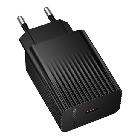 Сетевое Зарядное Устройство Borofone BAS73A 1USB-C PD/QC 20W Черный Сетевое Зарядное Устройство Borofone BAS73A 1USB-C PD/QC 20W Черный