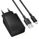 Сетевое Зарядное Устройство Borofone BAS72A 1USB QC3.0 18W+USB to Micro Черный Сетевое Зарядное Устройство Borofone BAS72A 1USB QC3.0 18W+USB to Micro Черный