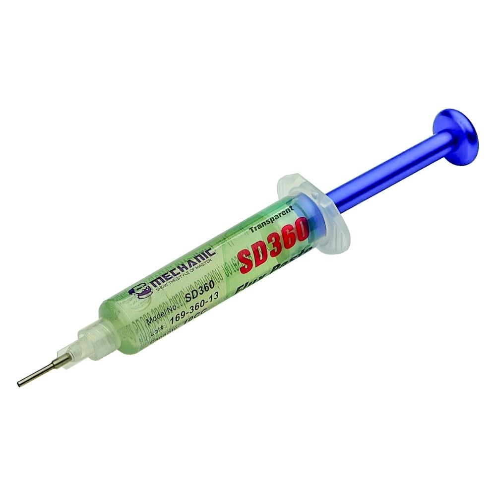 Флюс-паста Mechanic SD360 Max / безотмывочная / с вакуумным толкателем / 10ml Флюс-паста Mechanic SD360 Max / безотмывочная / с вакуумным толкателем / 10ml