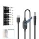 Кабель питания PD Type-C to DC 5.5x2.1-2.5mm 140W 5A с регулируемым напряжением 5V/9V/12V/15V/20V/28V для ноутбука, роутера + 8 переходников DC 5.5x2.1mm to DC, 1m Black Кабель питания PD Type-C to DC 5.5x2.1-2.5mm 140W 5A с регулируемым напряжением 5V/9V/12V/15V/20V/28V для ноутбука, роутера + 8 переходников DC 5.5x2.1mm to DC, 1m Black