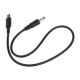 Кабель питания PD Type-C to DC 5.5x2.1mm (12V 3A Max), универсальный (Male to Male), 40mm, Black