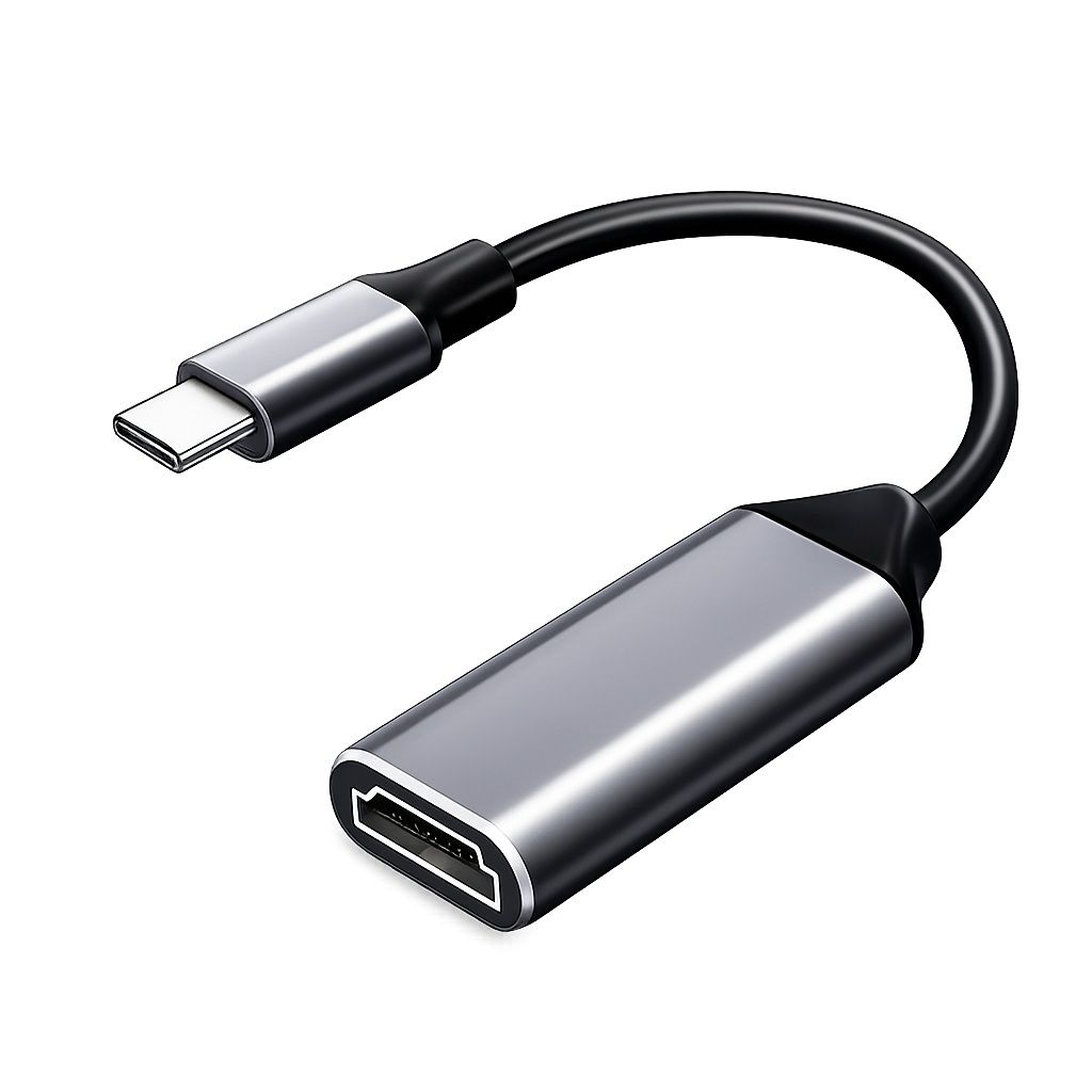 Адаптер QGeeM Type-C Male to HDMI Female (Thunderbolt 3/4) 4K 30Hz 0.15m, metal grey Адаптер QGeeM Type-C Male to HDMI Female (Thunderbolt 3/4) 4K 30Hz 0.15m, metal grey
