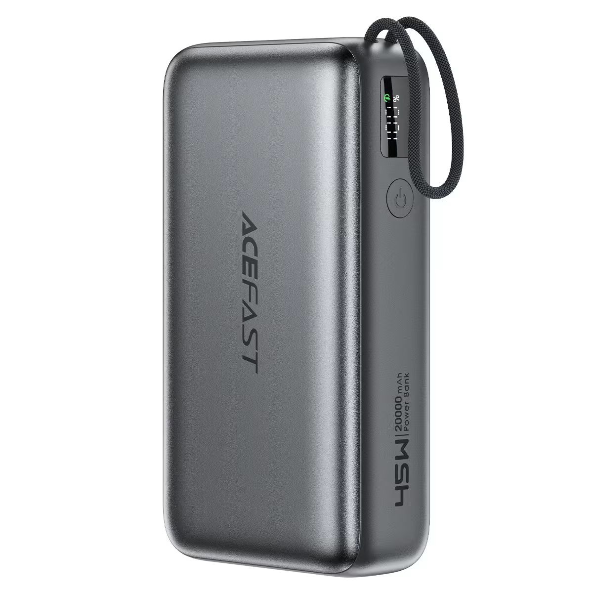 Повербанк ACEFAST M34 PD fast charging power bank with telescopic cable 20000mAh |1Type-C, 35W/3A, PD/QC| grey Повербанк ACEFAST M34 PD fast charging power bank with telescopic cable 20000mAh |1Type-C, 35W/3A, PD/QC| grey