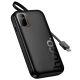Повербанк HOCO Q51 Key PD Power bank with telescopic cable 10000mAh | 1Type-C, 20W/3A, PD/QC | black