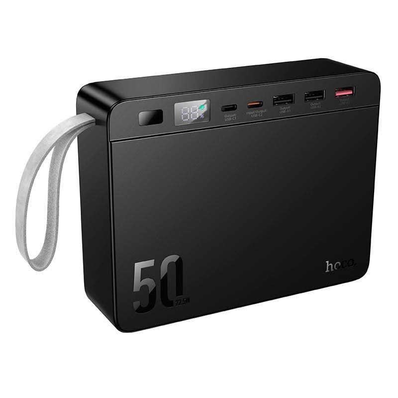 Повербанк HOCO J166 Carretera power bank PD 50000mAh |3USB/2Type-C, 22.5W/3A, PD/QC| black Повербанк HOCO J166 Carretera power bank PD 50000mAh |3USB/2Type-C, 22.5W/3A, PD/QC| black