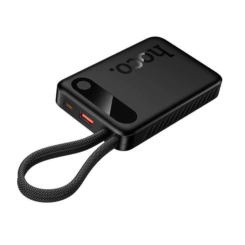 Повербанк HOCO J171 Edge PD fully compatible power bank with two cables 10000mAh |1USB/1Type-C, 22.5W/3A, black Повербанк HOCO J171 Edge PD fully compatible power bank with two cables 10000mAh |1USB/1Type-C, 22.5W/3A, black