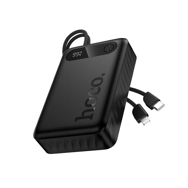 Повербанк HOCO J171A Edge PD fully compatible power bank with two cables 20000mAh |1USB/1Type-C, 22.5W/3A, PD/QC| black Повербанк HOCO J171A Edge PD fully compatible power bank with two cables 20000mAh |1USB/1Type-C, 22.5W/3A, PD/QC| black