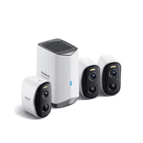Камера видеонаблюдения Baseus Security N1 Outdoor Camera 2K 3-Cam Kit |145°, 16Gb eMMC (16TB Max), Color Night vision, IP67| white Камера видеонаблюдения Baseus Security N1 Outdoor Camera 2K 3-Cam Kit |145°, 16Gb eMMC (16TB Max), Color Night vision, IP67| white