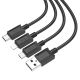 USB Кабель HOCO X74 3in1 USB - Lightning + MicroUSB + Type-C черный USB Кабель HOCO X74 3in1 USB - Lightning + MicroUSB + Type-C черный