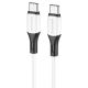 Кабель Borofone BX79 Type-C to Type-C PD 60W 1m білий Кабель Borofone BX79 Type-C to Type-C PD 60W 1m білий