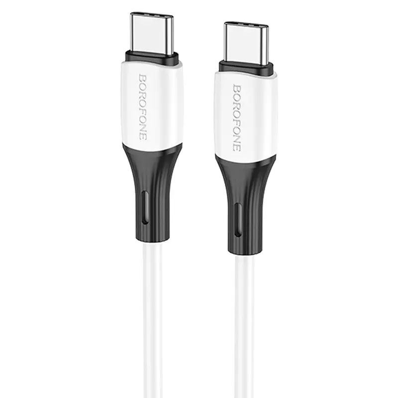 Кабель Borofone BX79 Type-C to Type-C PD 60W 1m білий Кабель Borofone BX79 Type-C to Type-C PD 60W 1m білий