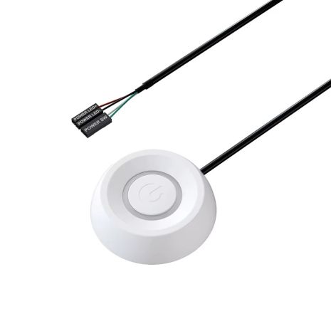Выносная кнопка включения ПК TEUCER X3-WH с LED подсветкой, JFP1 Power switch interface 1.8m White Выносная кнопка включения ПК TEUCER X3-WH с LED подсветкой, JFP1 Power switch interface 1.8m White
