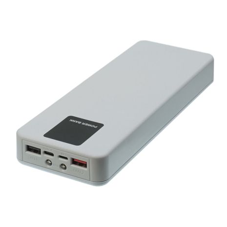 Корпус Multi-powerbank ET8, под элементы 18650 до 8 шт, 22.5W, с фонарем, белый