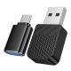 Адаптер автомобильный беспроводной Hoco HU3 CarPlay USB/ Type-C black