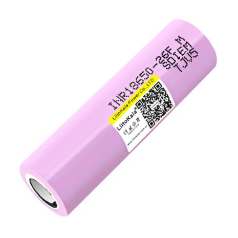 Аккумулятор LiitoKala INR18650-26F высокотоковый 3.7V 20А 2600mAh Pink