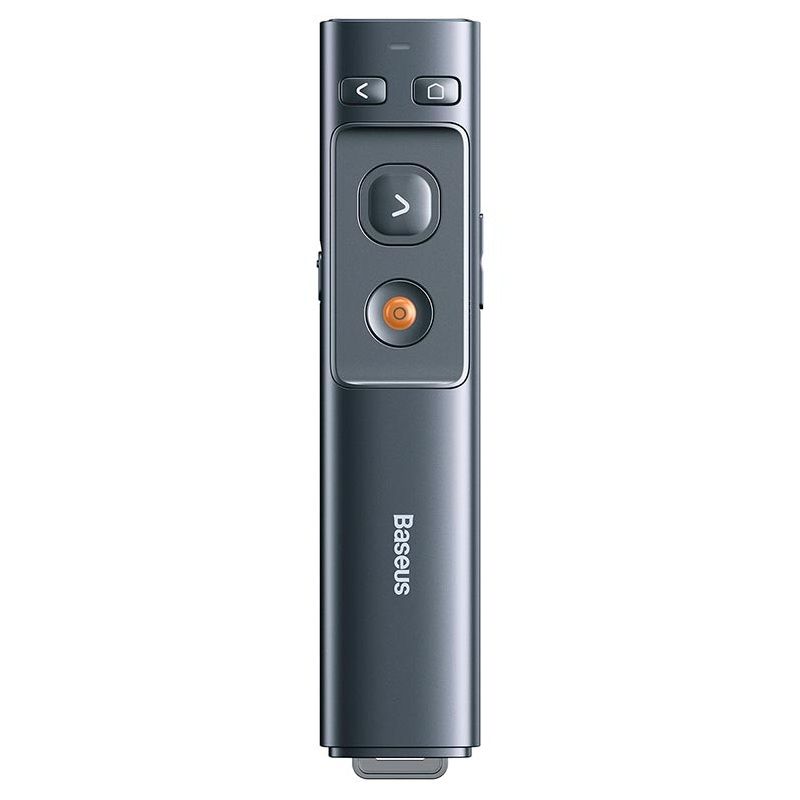 Умная указка Baseus Orange Dot Wireless Presenter (Red Laser) |100m, USB/Type-C Receiver| (battery version) grey Умная указка Baseus Orange Dot Wireless Presenter (Red Laser) |100m, USB/Type-C Receiver| (battery version) grey