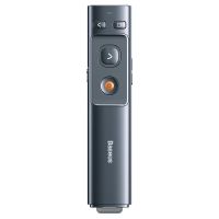 Умная указка Baseus Orange Dot Wireless Presenter (Red Laser) |100m, USB/Type-C Receiver| (battery version) grey